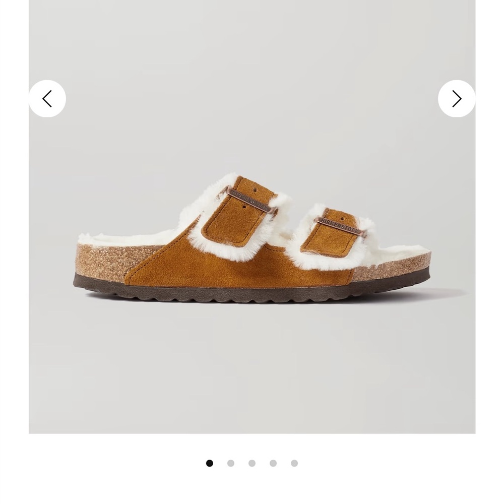 Birkenstock Arizona Shearling Suede Sandals